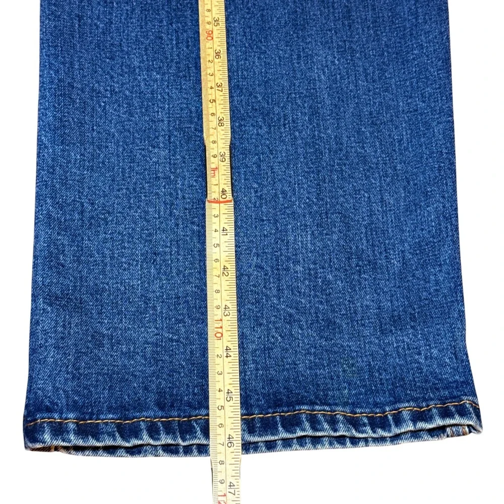 Levis 505 Regular Fit Stretch Jeans Mens 44x32 Blue Straight Leg Denim 005051454